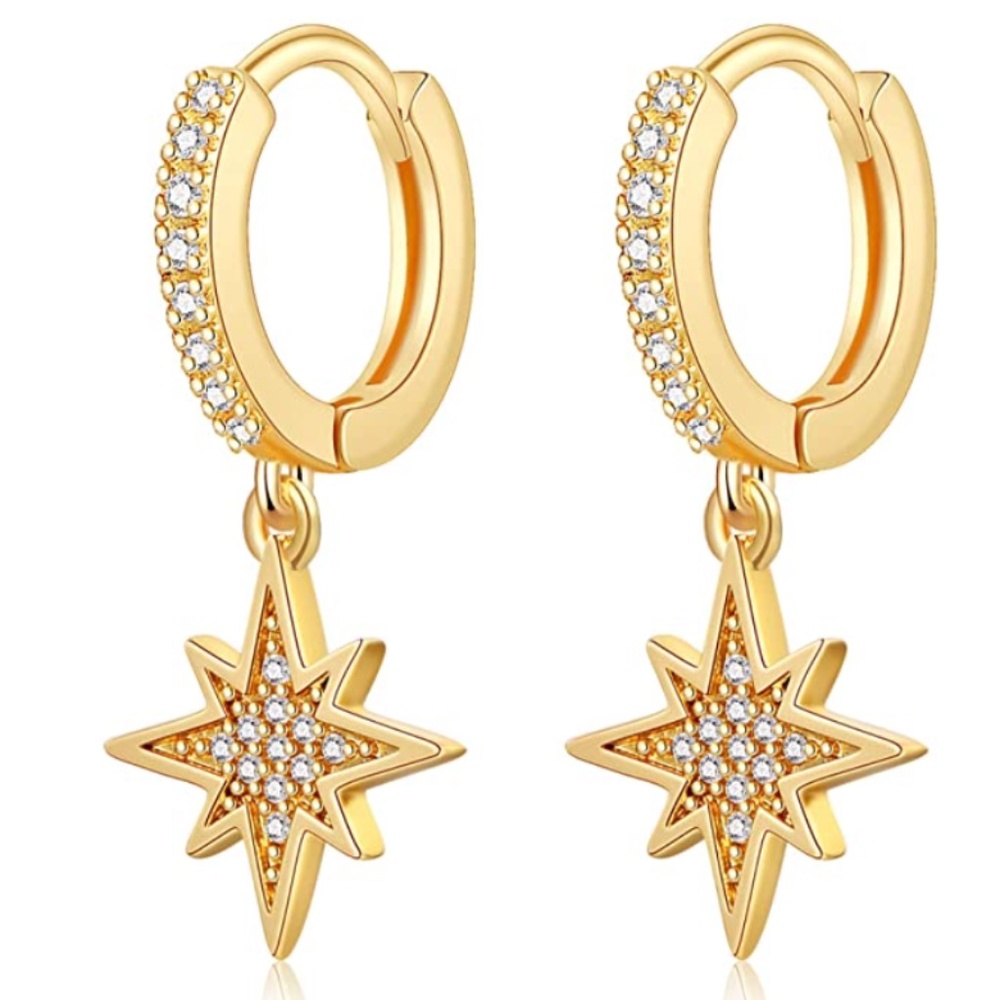 Small Dangle Hoop Earrings